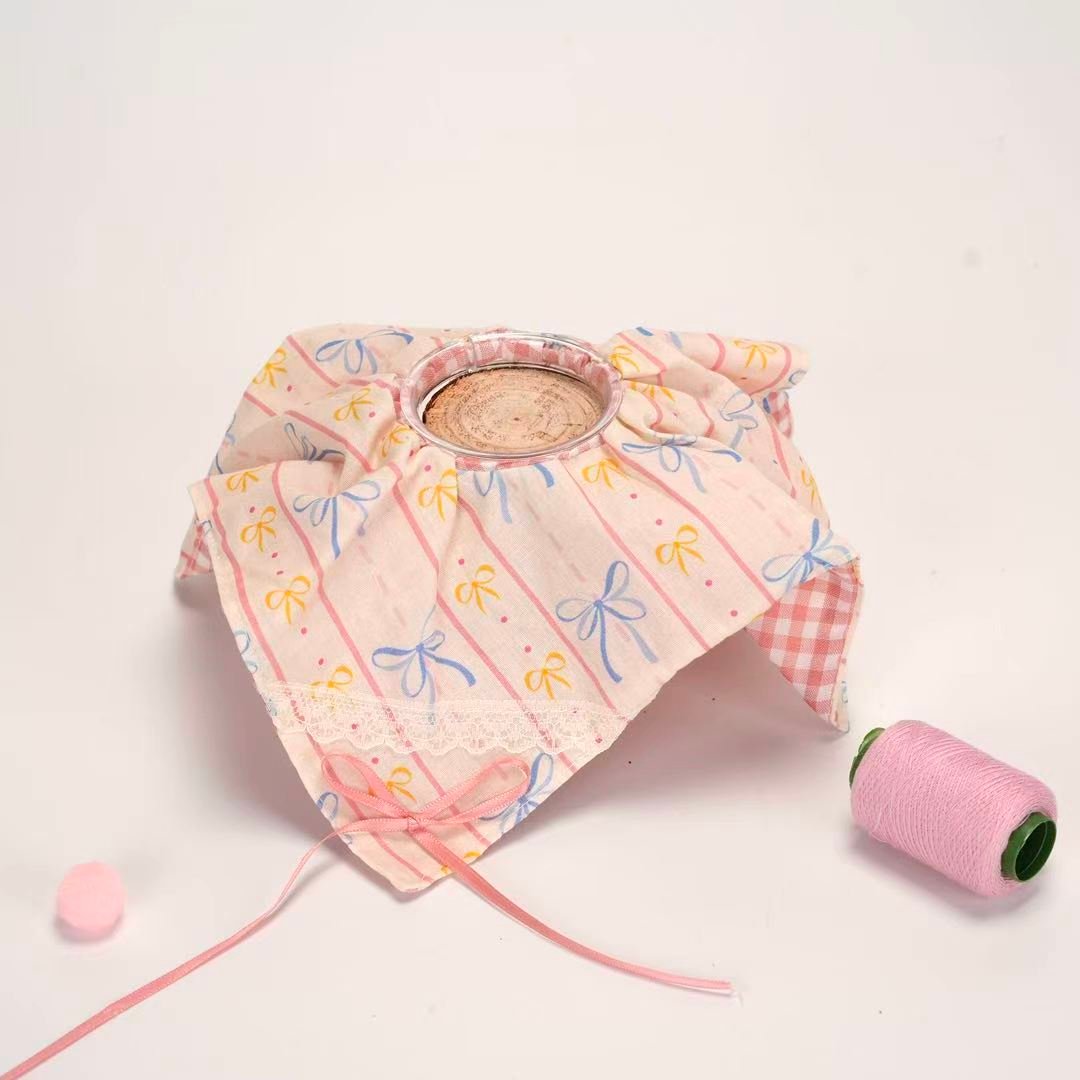 Cream Dream Kerchief Scrunchie with a mini knotted scarf