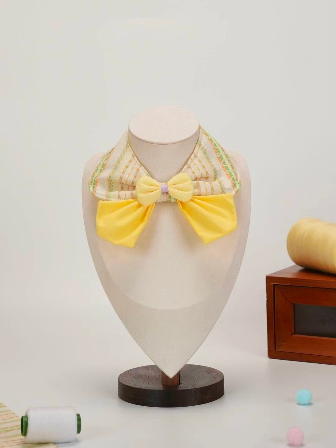 Lemon Morning Butterfly Collar on a mannequin