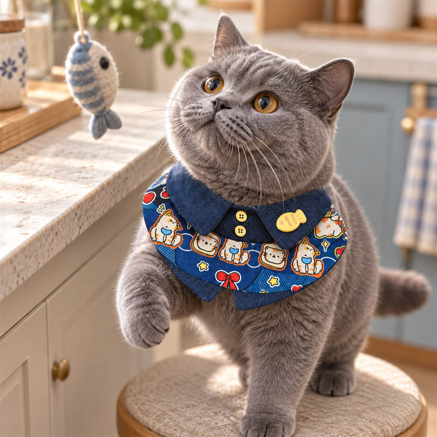 Kitten & Fish Pet Bib