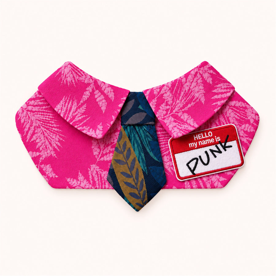 Pink Aloha Tie Pet Bib