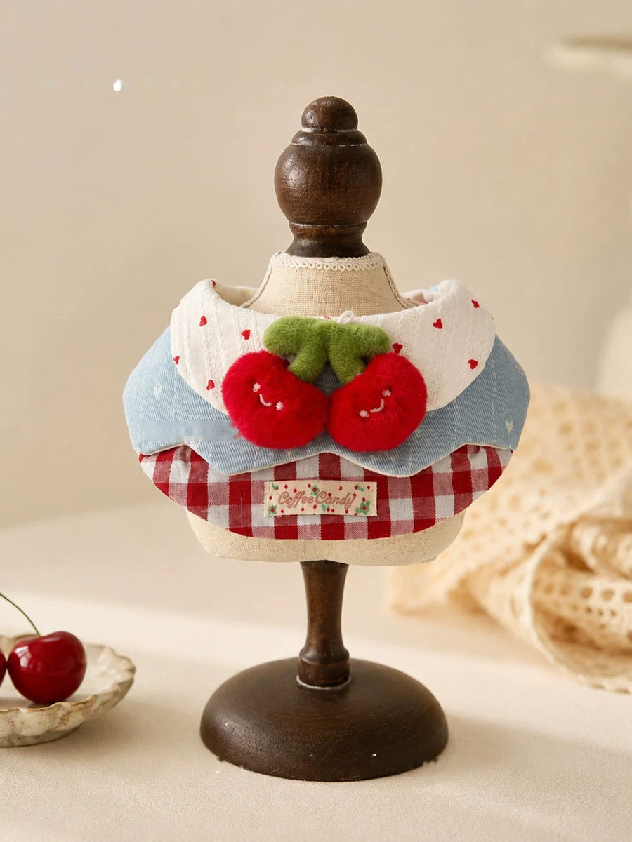Cherry Picnic Pet Bib