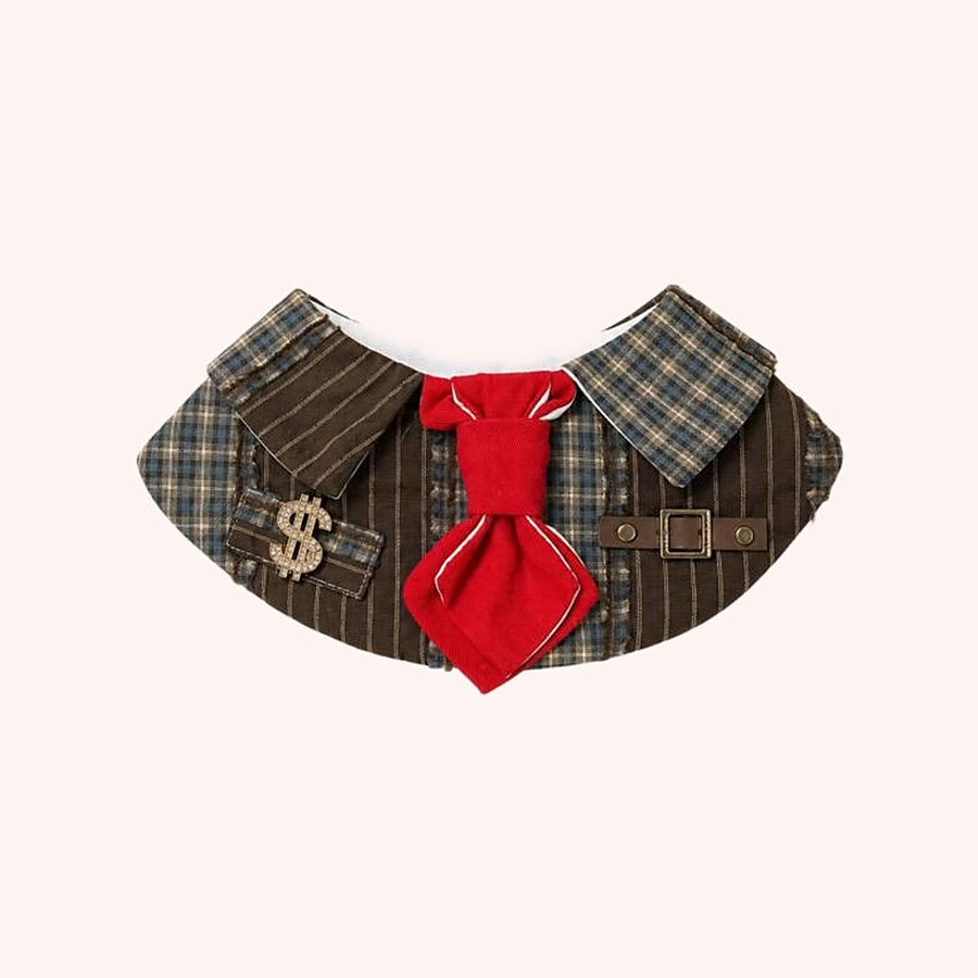 Old Money Tie Pet Bib