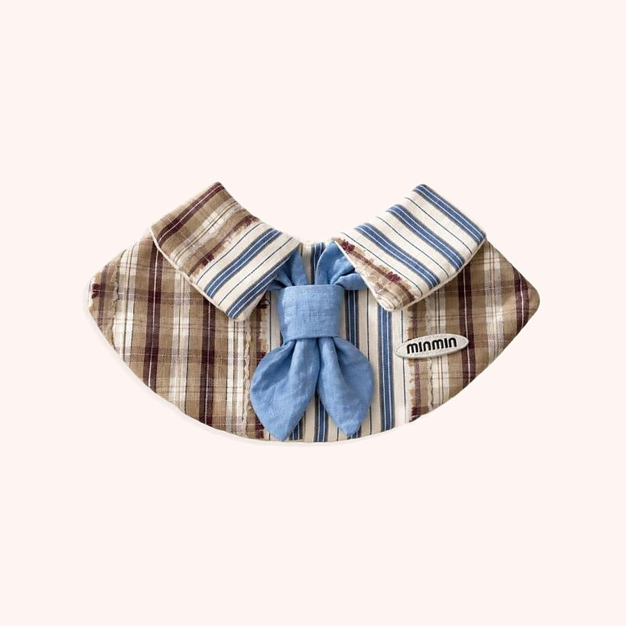 Stripe Bow Pet Bib