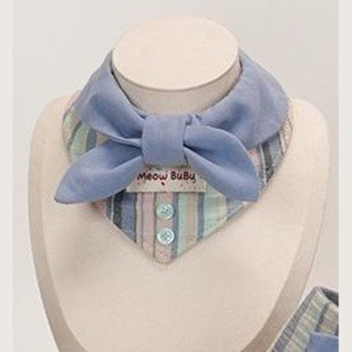 Seaside Blue bow bib