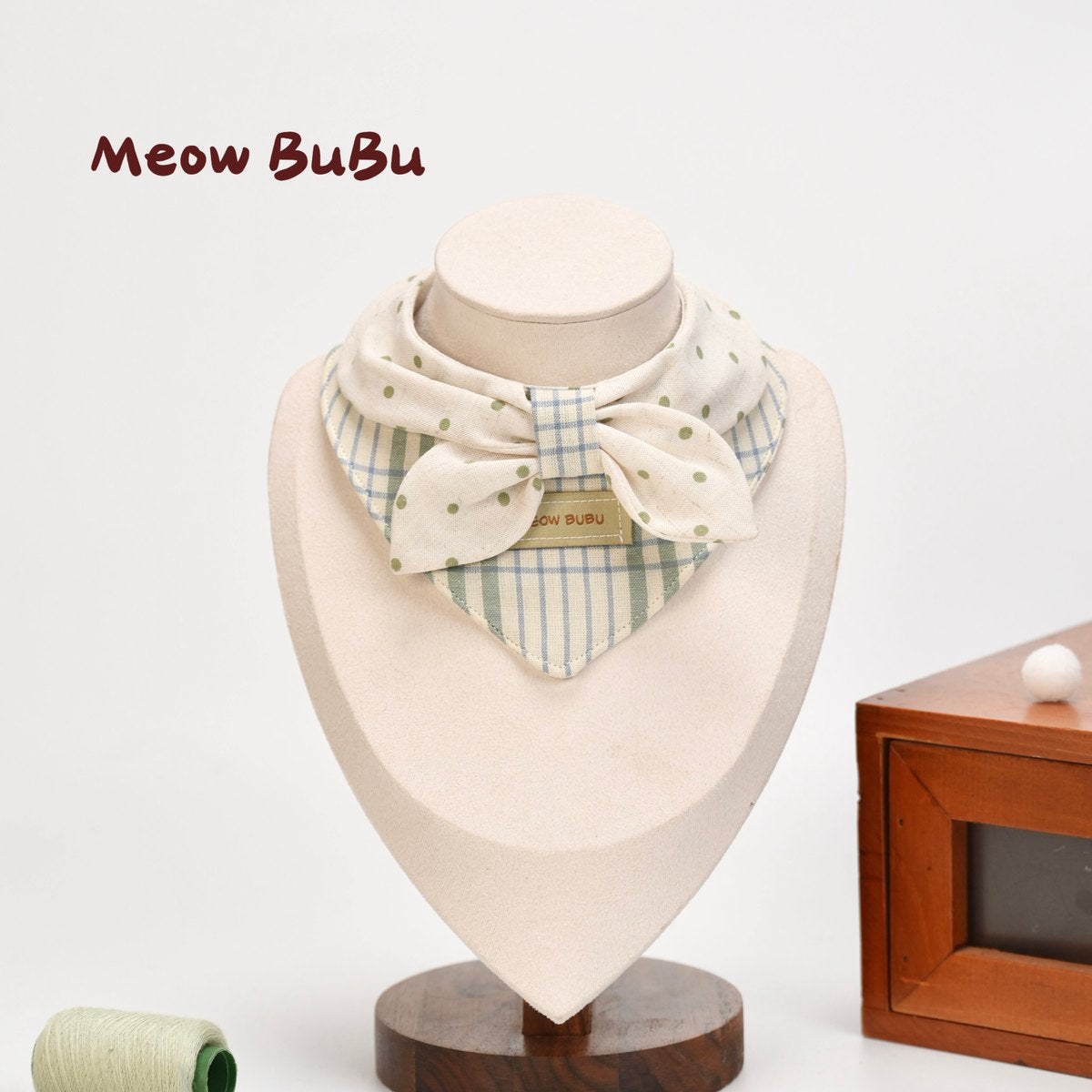Mint Check sailor collar style