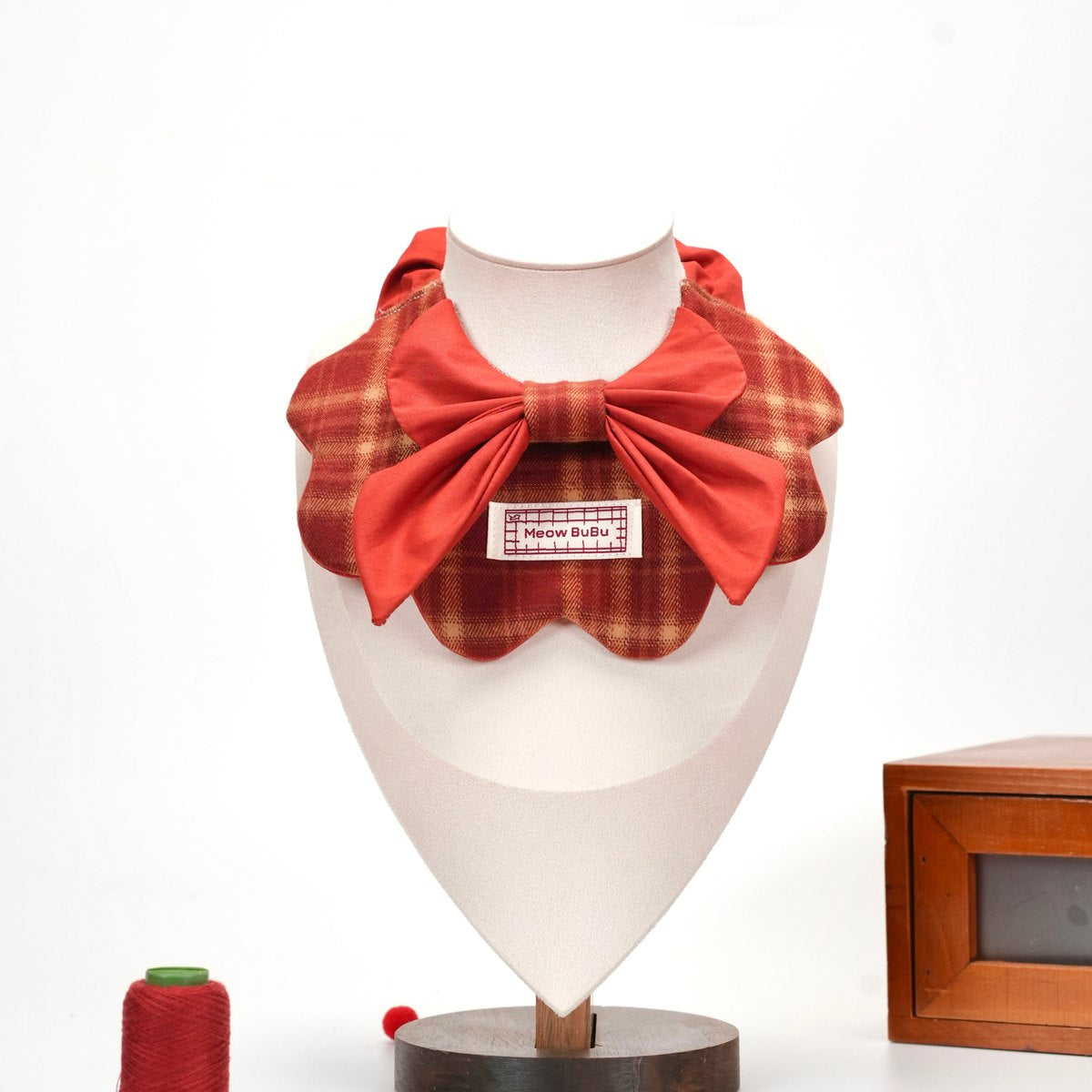 New Year Red petal bib style
